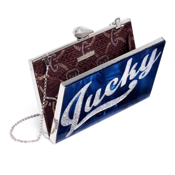 KOTUR ‘LUCKY' PEARLESCENT ACRYLIC MERRICK CLUTCH - Picture 7 of 7